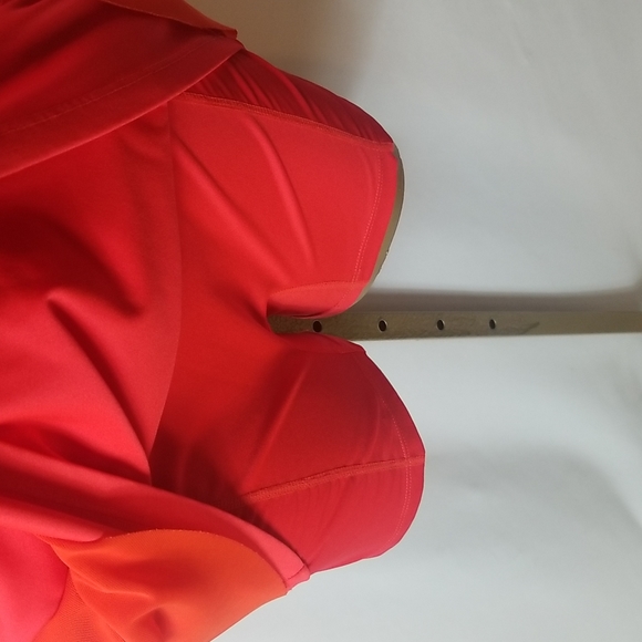 Deep Orange Tail mesh layered tennis or golf skort - Picture 2 of 8